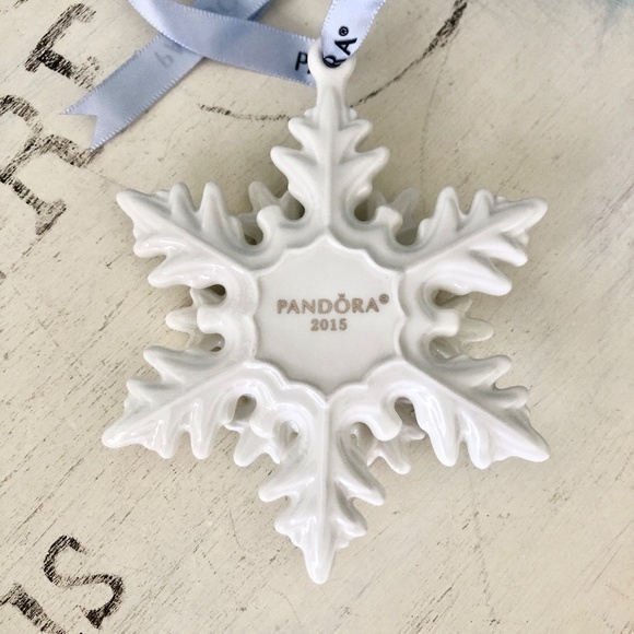 Pandora, 2015, Snowflake, Christmas, Ornament, Porcelain, Like New - Picture 4 of 16